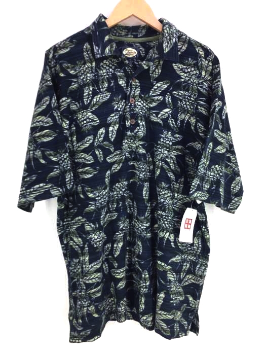 Tommy Bahama(トミーバハマ) ボタニカル柄 開襟ポロシャツ メンズ  M