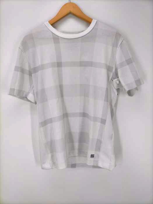 BLACK LABEL CRESTBRIDGE(ブラックレーベルクレストブリッジ) チェックプリントクルーネックTシャツ BLACK LAB メンズ JPN：M