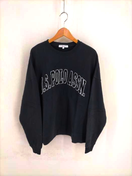 U.S.POLO ASSN(ユーエスポロアッスン) カレッジロゴサガラ刺繍クルーネックスウェット メンズ JPN：M