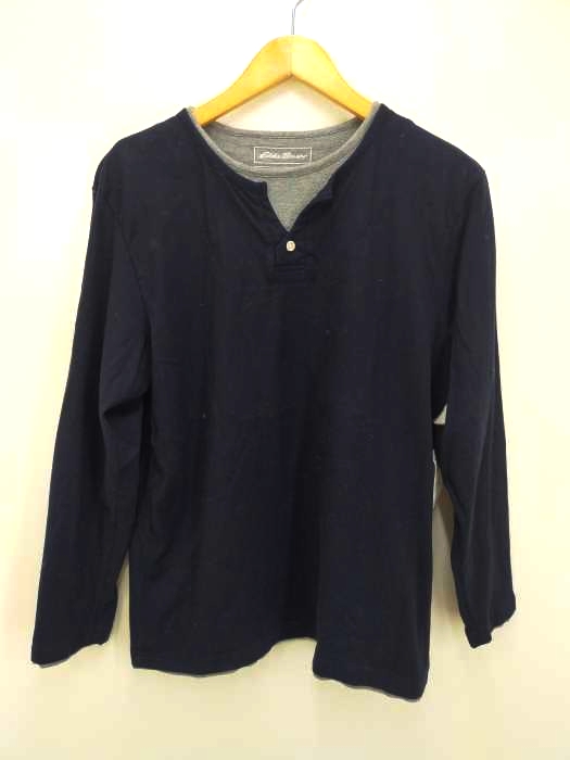 エディーバウアー Eddie Bauer ヘンリーネック ロングスリーブシャツ メンズ JPN：M
