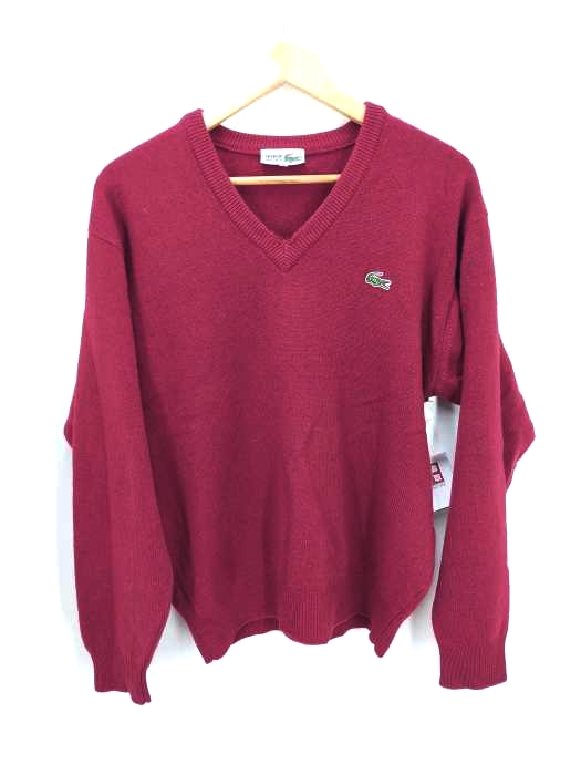 シュミーズ ラコステ CHEMISE LACOSTE Vネックロゴ刺繍ニット メンズ JPN：4