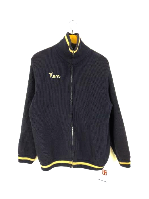 ユーズドフルギ USED古着 LASLEY KNITTING CO. リバーシブル ジップアップ ニットジャケット メンズ JPN:L
