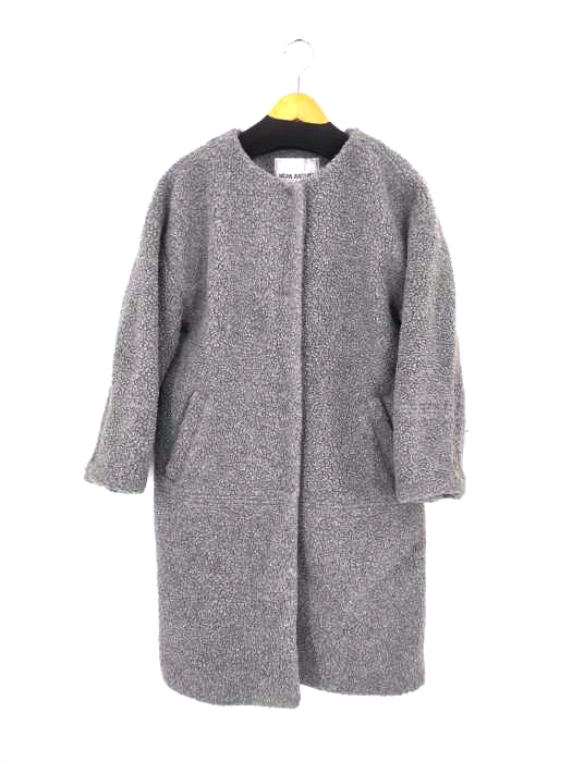 ナチュラルビューティーベーシック NATURAL BEAUTY BASIC ボア ノーカラーコート レディース JPN：M
