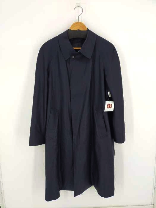 アクアスキュータム AQUASCUTUM シルク チェックライナー ステンカラーコート メンズ  36