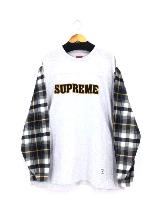 Supreme(シュプリーム) 21AW Plaid Sleeve L/S Top メンズ トップス Tシャツ・カットソー