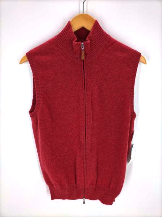 Brunello Cucinelli(ブルネロ クチネリ) カシミヤ100 ジップアップニットベスト メンズ JPN：50