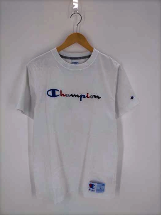 Champion(チャンピオン) スクリプトロゴ刺繍クルーネック半袖Tシャツ メンズ JPN：L
