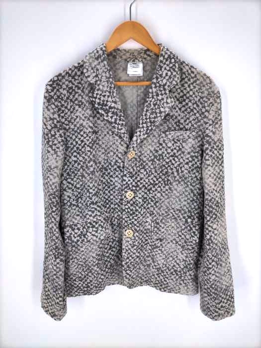 Ann DEMEULEMEESTER(アンドゥムルメステール) 総柄3Bシングルテーラードジャケット メンズ JPN：S