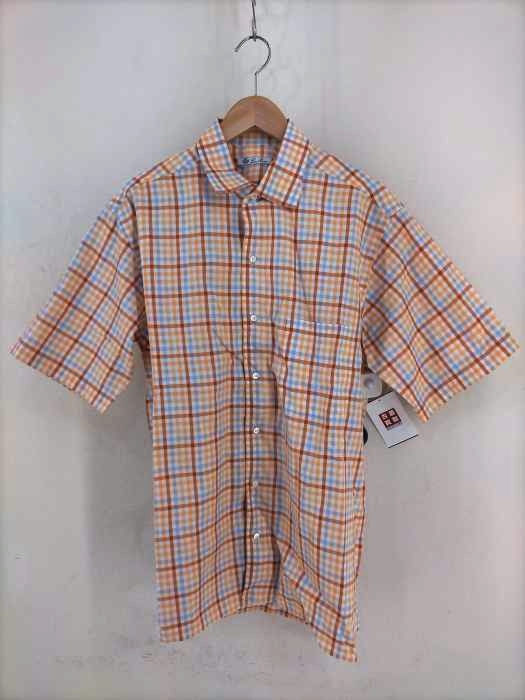 Loro Piana(ロロピアーナ) チェック柄半袖シャツ メンズ 表記無