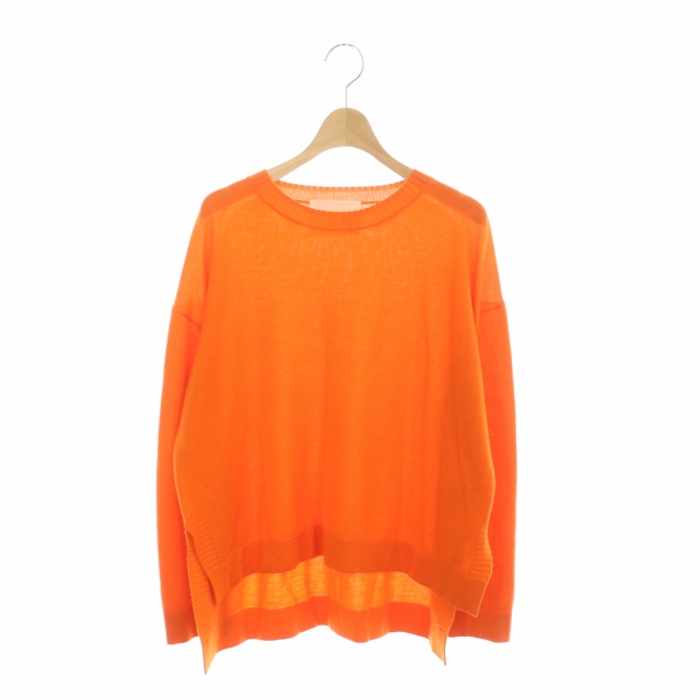 USED古着(ユーズドフルギ) {{C+}} ニット カットソー 長袖 薄手 38 オレンジ /MF レディース レディース  38（日本サイズM相当）