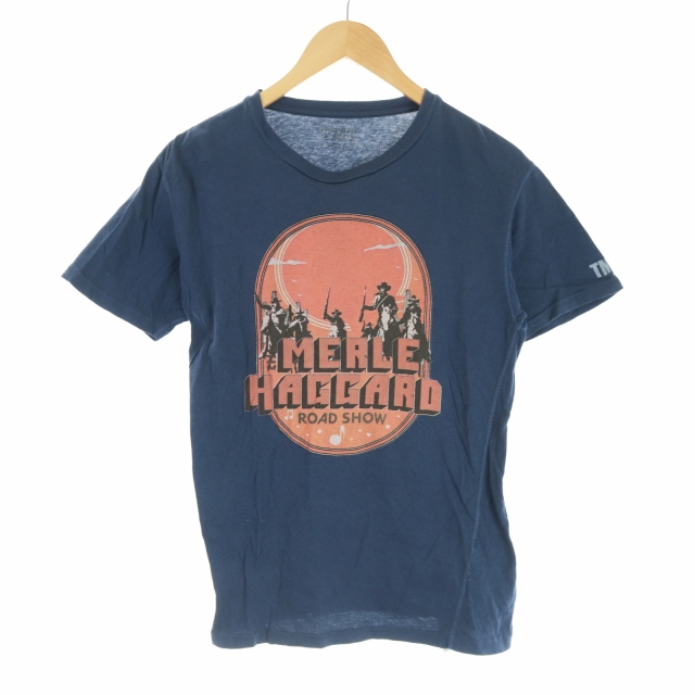 TMT(ティーエムティー) Tシャツ カットソー 半袖 プリント MERLE HAGGARO S 紺 ネイビー オレンジ /ST ■GY メンズ  S