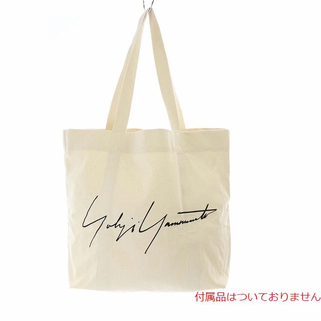Yohji Yamamoto(ヨウジヤマモト) 青山店 トートバッグ ショルダーバッグ キャンバス 白 オフホワイト /KH レディース 表記無