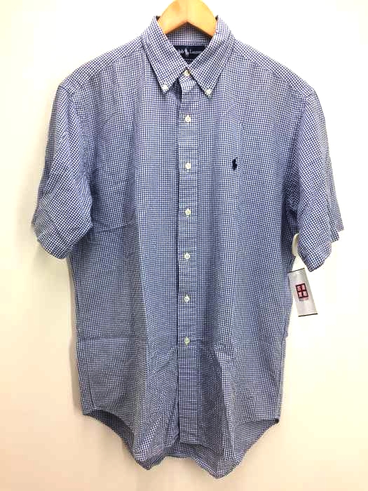 RALPH LAUREN(ラルフローレン) BLAKE スモールポニー刺繍シアサッカー半袖シャツ メンズ JPN：M