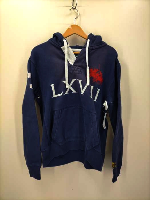 ポロバイラルフローレン Polo by RALPH LAUREN ラガーパーカー フロント バックビッグ刺繍ロゴ メンズ  M