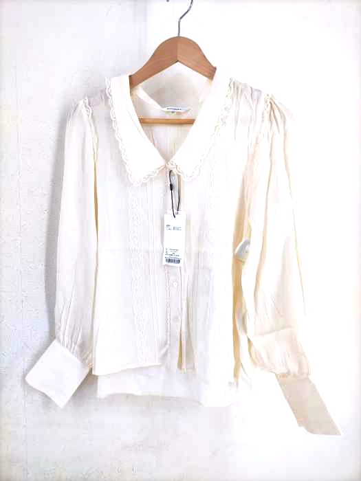 moussy(マウジー) BIG COLLAR LACY BLOUSE レディース  FREE