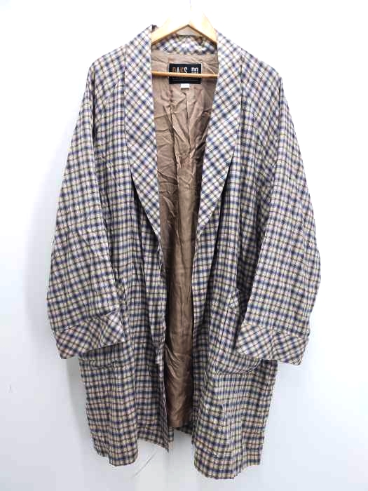 DAKS LONDON(ダックスロンドン) チェック柄ガウンコート メンズ  LL