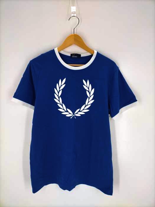 FRED PERRY(フレッドペリー) ロゴプリントリンガー半袖Tシャツ メンズ JPN：L