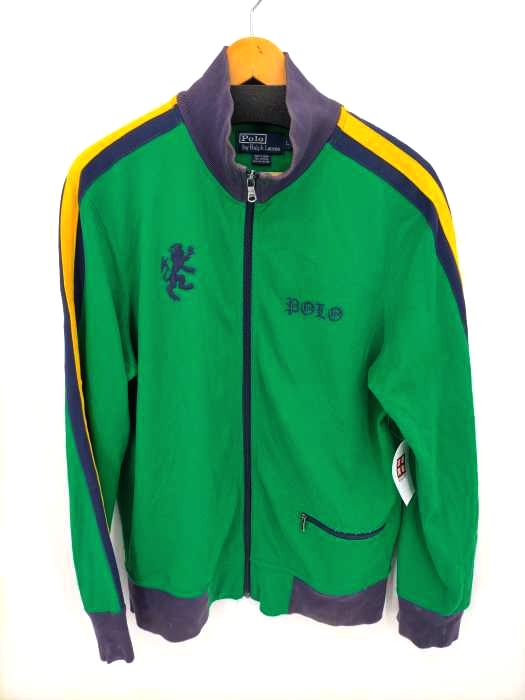 ポロバイラルフローレン Polo by RALPH LAUREN 90s フロントロゴ ストライプトラックジャケット メンズ  L