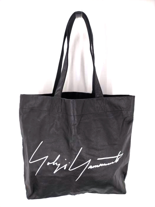ヨウジヤマモト Yohji Yamamoto シグネチャーロゴ レザートートバッグ メンズ 表記無