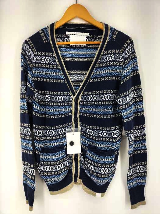 ホワイトマウンテニアリング WHITE MOUNTAINEERING Jacquard Border Knit Cardigan メンズ JPN：1