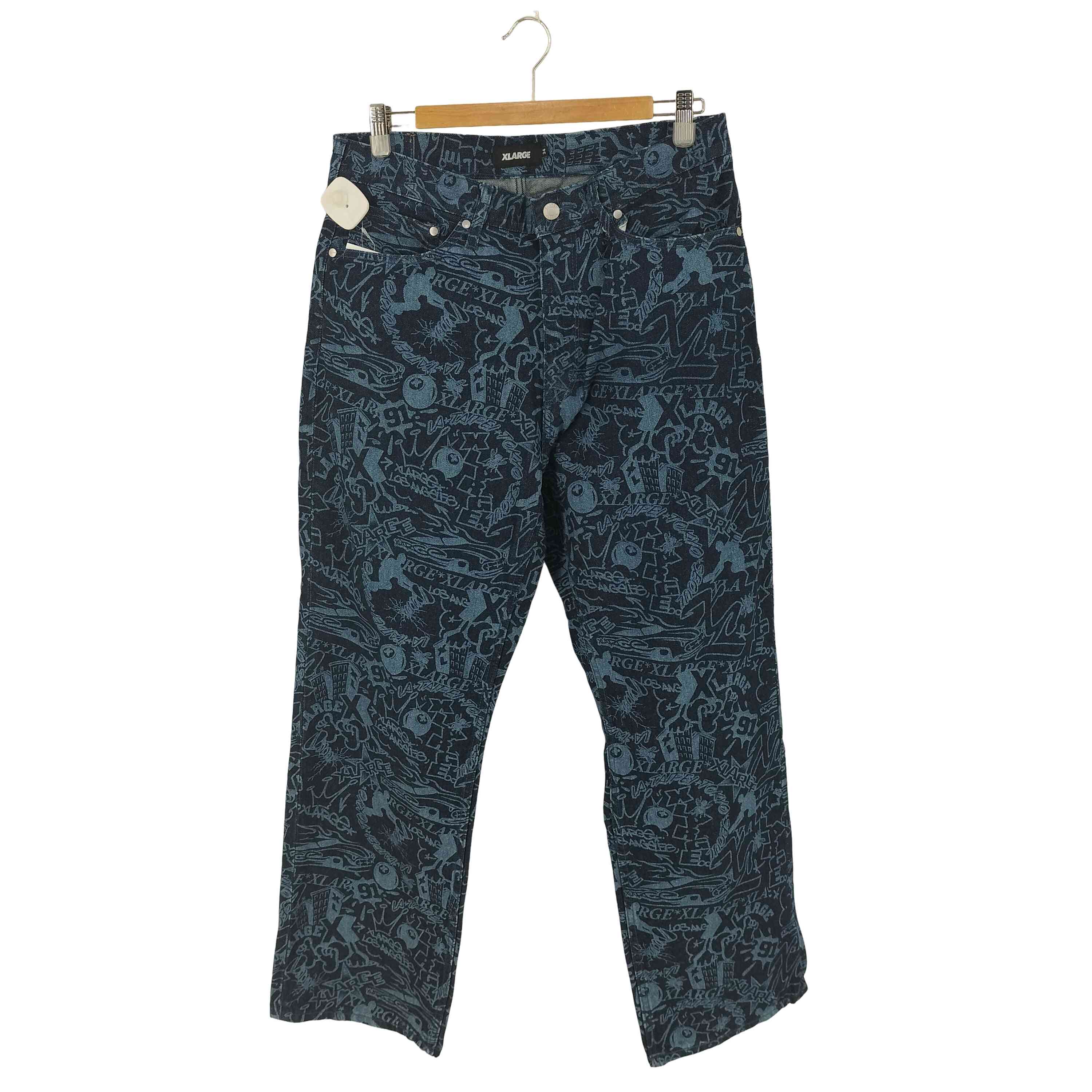 XLARGE(エクストララージ) 24AW DISCHARGE PRINT DENIM PANTS メンズ 34【中古】【ブランド古着バズストア】
