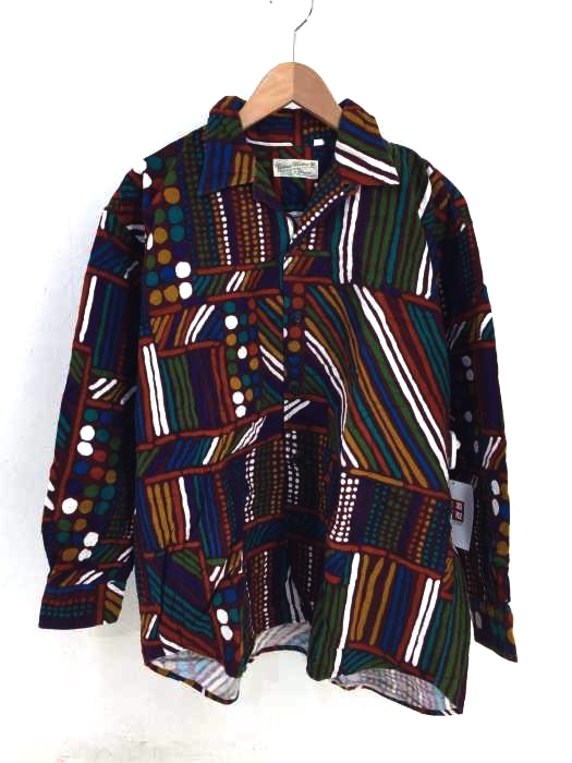 USED古着(ユーズドフルギ) Relaxed Wearing 開襟プリントネルシャツ メンズ FREE