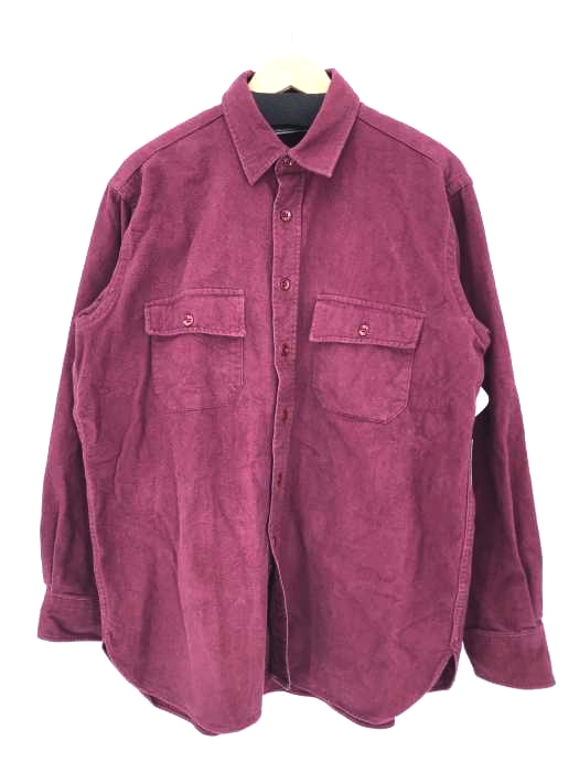 L.L.Bean(エルエルビーン) USA製 シャモアクロスワークシャツ メンズ import：L