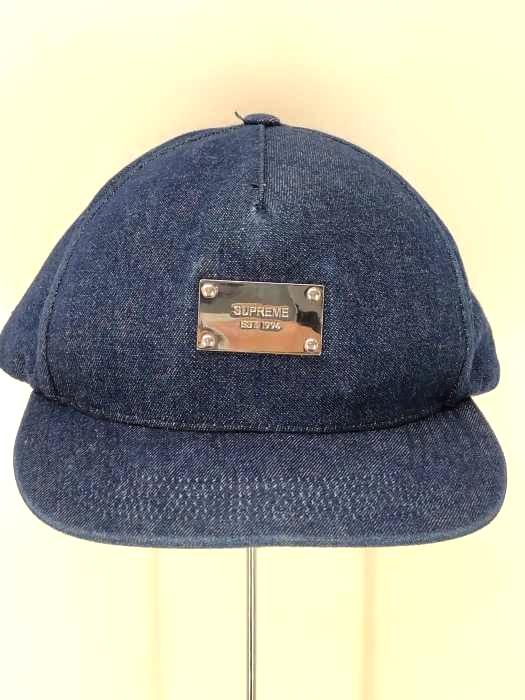 Supreme(シュプリーム) 10SS Denim Metal Plate 5 Panel Cap メンズ ONE SIZE