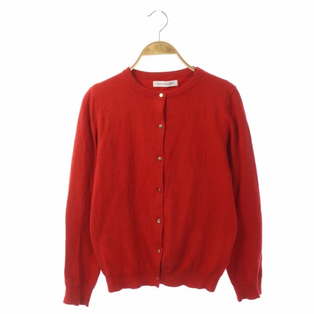 URBAN RESEARCH(アーバンリサーチ) 19AW アンサンブル ニット カーディガン カットソー 五分袖 長袖 シルク混 F 赤 レッド /MF レディース  F