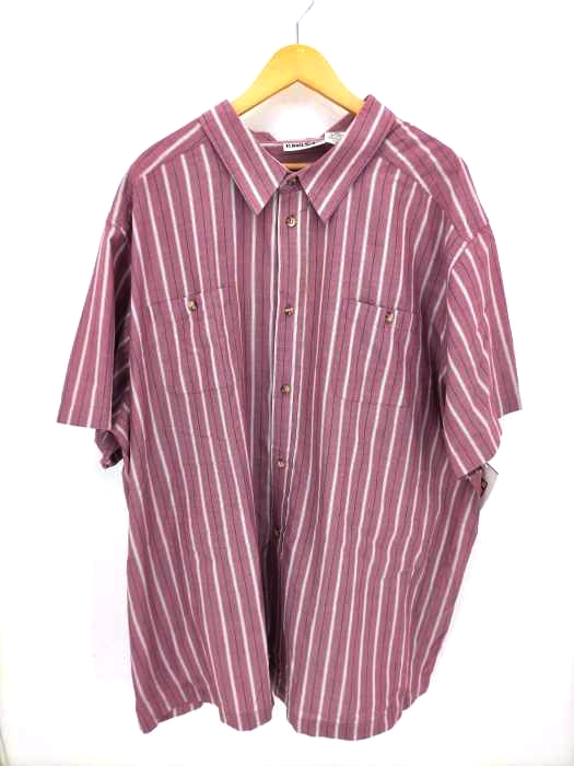 KINGSIZE(キングサイズ) S/S ストライプボタンシャツ メンズ  4XL