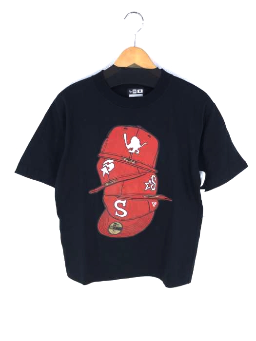 NEW ERA(ニューエラ) キャッププリント クルーネックTシャツ メンズ JPN：M