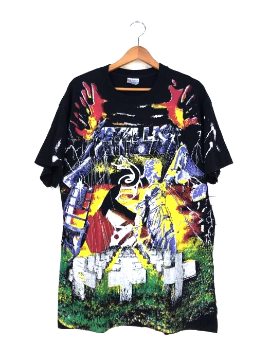 USED古着(ユーズドフルギ) G RAGS 72 両面ペイントクルーネックTシャツ メンズ JPN:XL