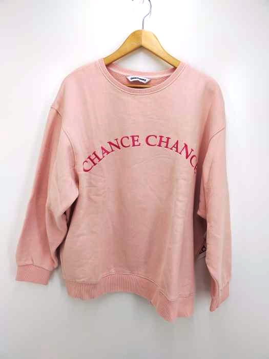チャンスチャンス CHANCECHANCE ロゴ刺繍クルーネックスウェット レディース JPN：M
