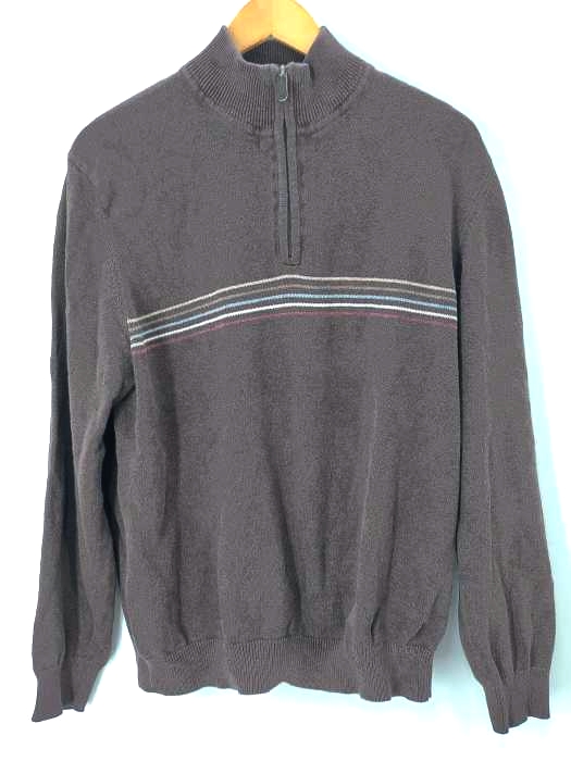 エディーバウアー Eddie Bauer コットンハイネックハーフジップスウェット メンズ import：M