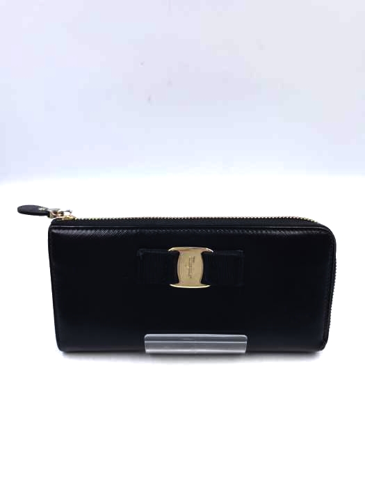 Salvatore Ferragamo(サルヴァトーレフェラガモ) ヴァラリボンモチーフ ラウンドファスナー長財布 レディース 表記無