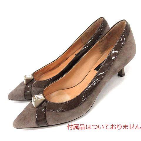 LANVIN(ランバン) COLLECTION パンプス スエード エナメル ピンヒール レディース  23cm