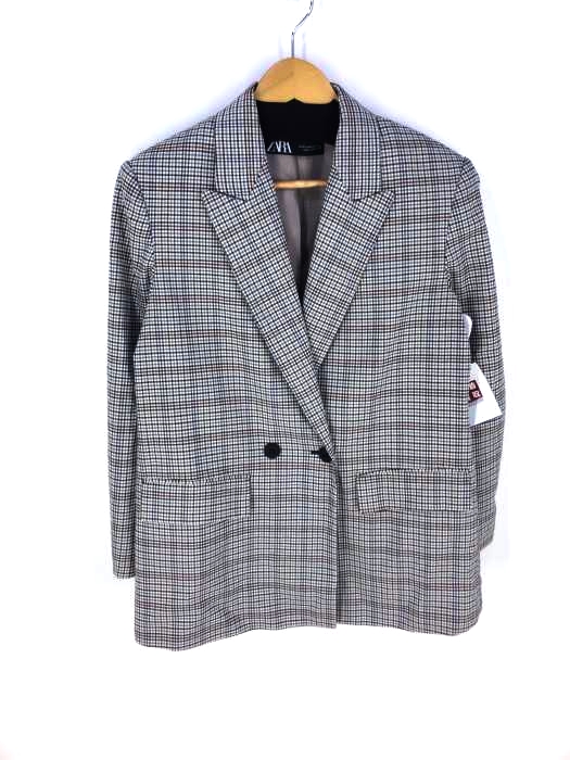 ZARA(ザラ) DOUBLE-BREASTED OVERSIZED BLAZER レディース import：XS