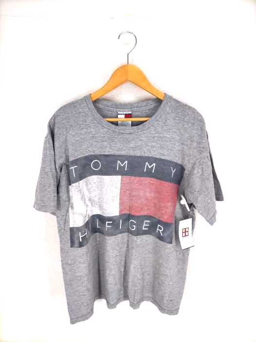 TOMMY HILFIGER(トミーヒルフィガー) 90S USA製 フラッグ プリントクルーネックカットソー メンズ  M
