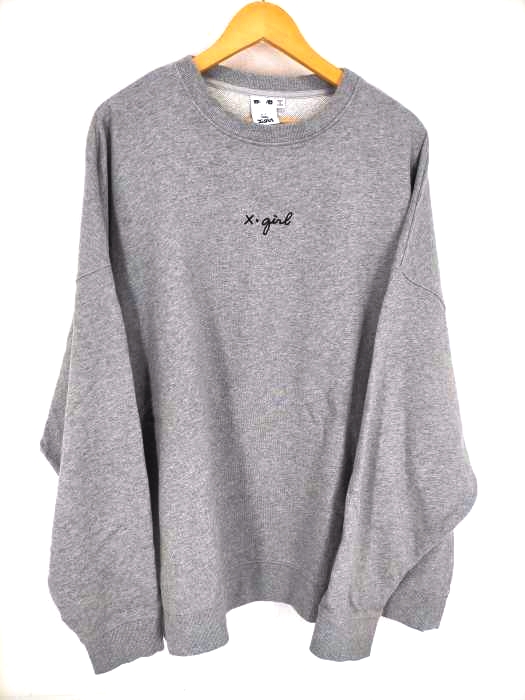 X-girl(エックスガール) CURSIVE LOGO OVERSIZED SWEAT TOP レディース  O/S