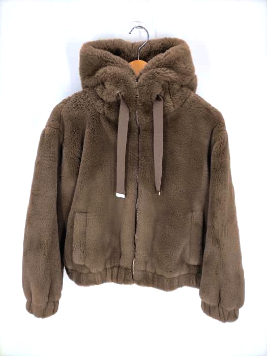 ザラ ZARA ジップアップ ファーフーディジャケット レディース JPN：XS