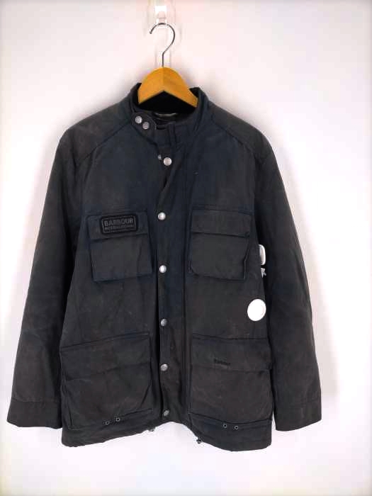 バブアー Barbour international suit Steve McQueen 裏地フォトプリント オイルドジャケット メンズ JPN：L