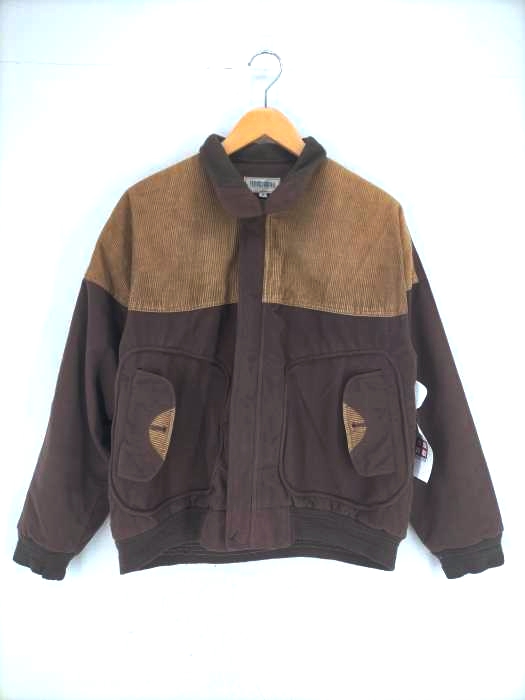 ユーズドフルギ USED古着 80～90S コーデュロイ切り替えスタンドカラー中綿ブルゾン メンズ JPN：M