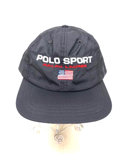 ポロスポーツラルフローレン POLO SPORT RALPH LAUREN 90S USA製 ロゴ刺繍 ナイロン6パネルキャップ メンズ 表記無
