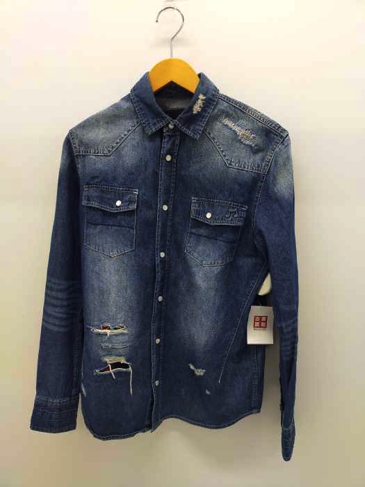 N NUMBER  ダメージ加工 ウエスタンデニムシャツ メンズ JPN：S
