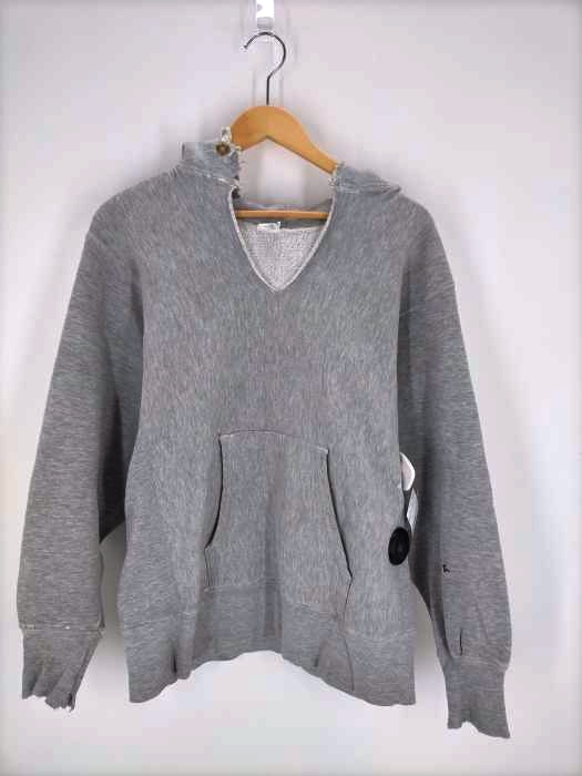 Champion(チャンピオン) 70～80S 青単色タグ後期 REVERSE WEAVE 旧ハトメ B.V.H.S TRACK カプセル3段バックプリント プルオーバーパーカー メンズ JPN：M