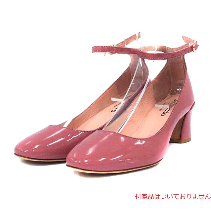 repetto(レペット) パンプス ストラップ チャンキーヒール エナメル 37 23.3cm ピンク /AK32 レディース  37（日本サイズ23.3cm相当）