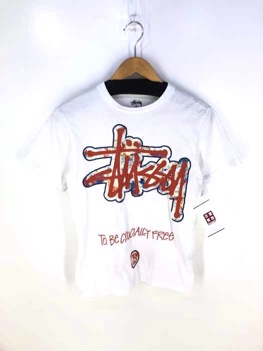 ステューシー Stussy プリントクルーネックTシャツ レディース  SMALL