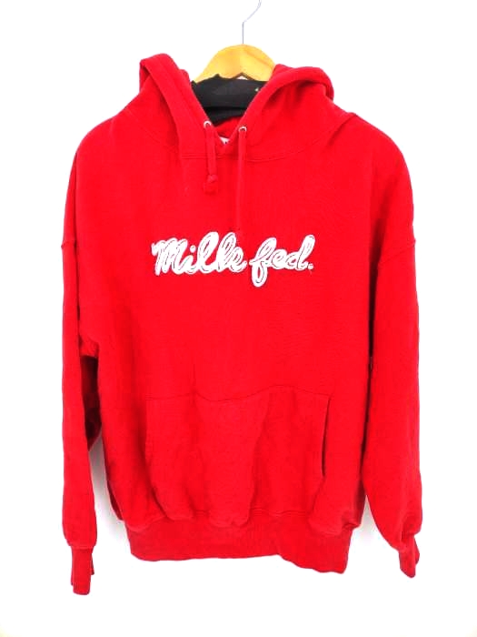 ミルクフェド MILK FED チェーンステッチプルオーバーパーカー レディース ONE SIZE