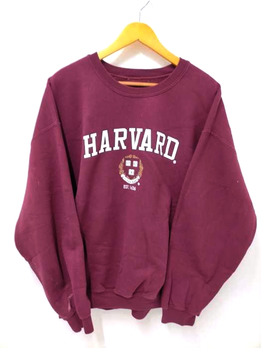 ユーズドフルギ USED古着 HARVARD二段ラバープリントプリントスウェット メンズ 表記無