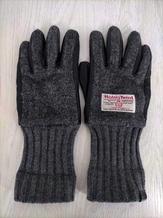ハリスツイード Harris Tweed レザー切替ツイード手袋 メンズ 表記無